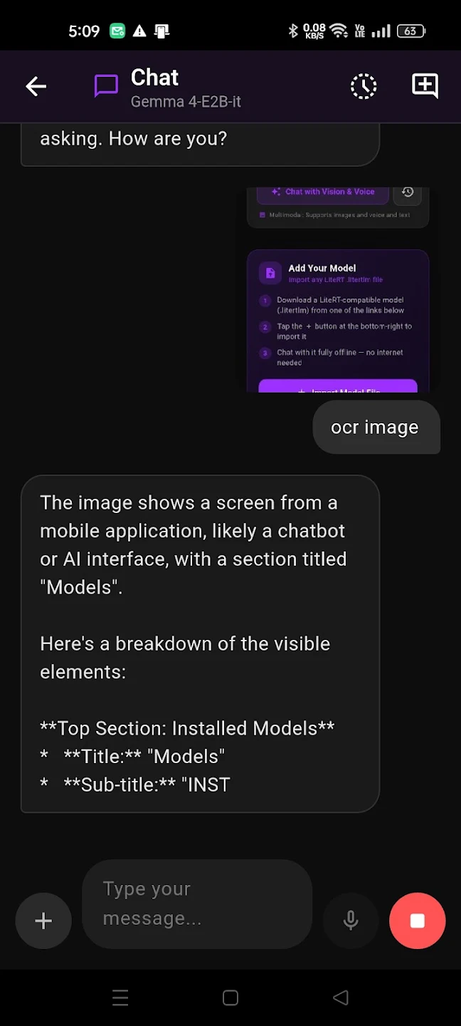 PocketAI Screen
